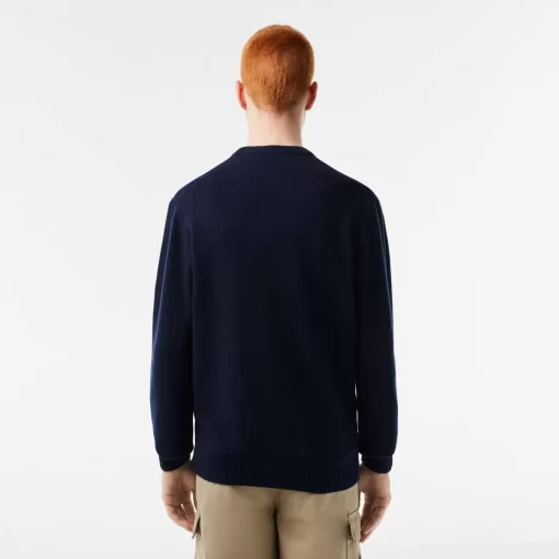 Lacoste Pullover>Herren Woll-Pullover Mit Rundhals Navy Blau 166