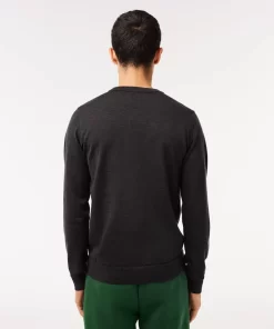 Lacoste Pullover>Herren Woll-Pullover Mit Rundhals Grau El6