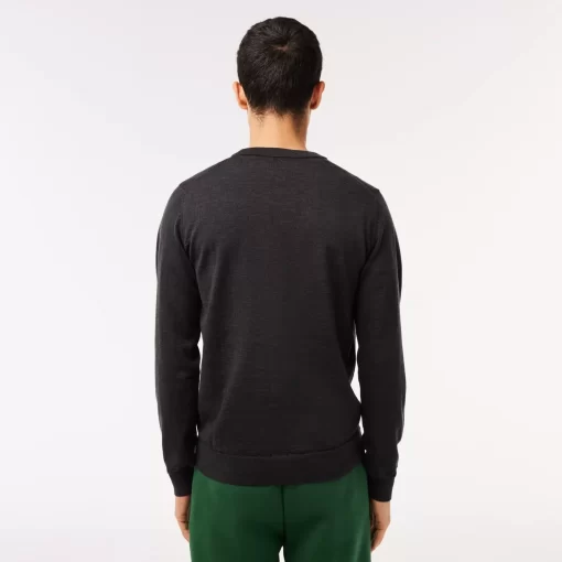 Lacoste Pullover>Herren Woll-Pullover Mit Rundhals Grau El6