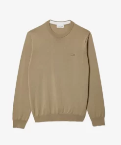 Lacoste Pullover>Herren Woll-Pullover Mit Rundhals Beige Cb8