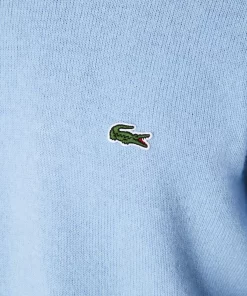 Lacoste Pullover>Herren Woll-Pullover Mit Rundhals Pastellblau Hbp