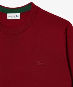 Lacoste Pullover>Herren Woll-Pullover Mit Rundhals Burgunder 476