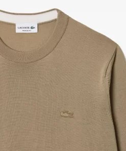 Lacoste Pullover>Herren Woll-Pullover Mit Rundhals Beige Cb8