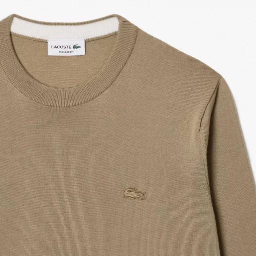 Lacoste Pullover>Herren Woll-Pullover Mit Rundhals Beige Cb8