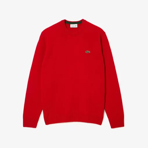 Lacoste Pullover>Herren Woll-Pullover Mit Rundhals Rot 240