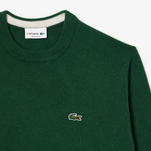 Lacoste Pullover>Herren Woll-Pullover Mit Rundhals Grun 132