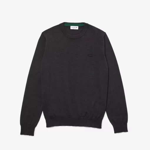 Lacoste Pullover>Herren Woll-Pullover Mit Rundhals Grau El6