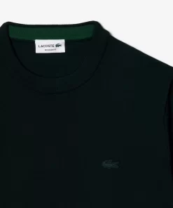 Lacoste Pullover>Herren Woll-Pullover Mit Rundhals Sinople Grun Yzp