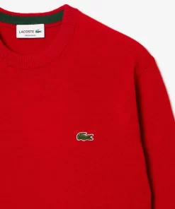 Lacoste Pullover>Herren Woll-Pullover Mit Rundhals Rot 240