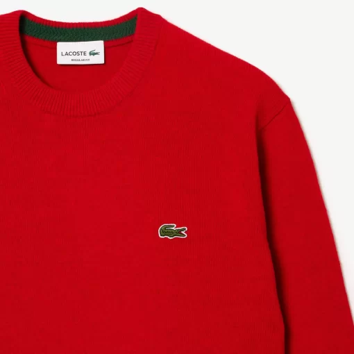 Lacoste Pullover>Herren Woll-Pullover Mit Rundhals Rot 240