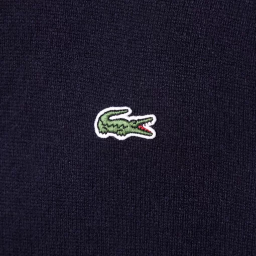 Lacoste Pullover>Herren Woll-Pullover Mit Rundhals Navy Blau 166