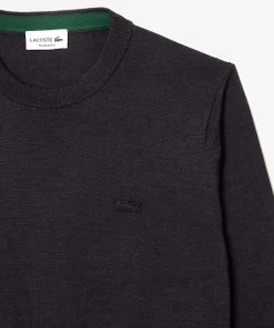 Lacoste Pullover>Herren Woll-Pullover Mit Rundhals Grau El6