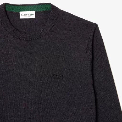 Lacoste Pullover>Herren Woll-Pullover Mit Rundhals Grau El6