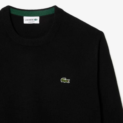 Lacoste Pullover>Herren Woll-Pullover Mit Rundhals Schwarz 031