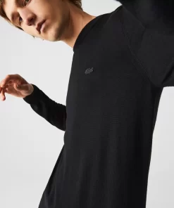 Lacoste Pullover>Herren Woll-Pullover Mit Rundhals Schwarz 031