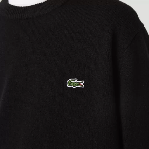 Lacoste Pullover>Herren Woll-Pullover Mit Rundhals Schwarz 031