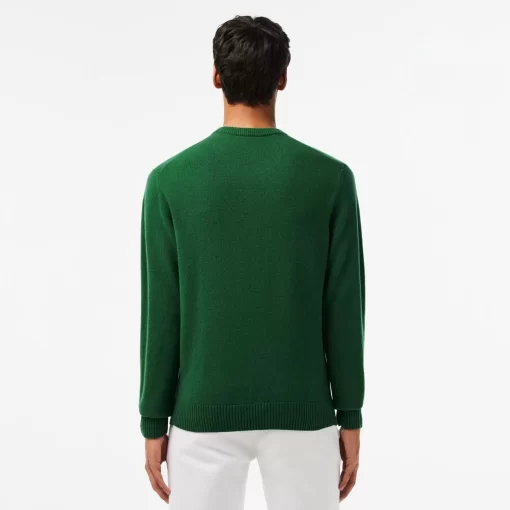 Lacoste Pullover>Herren Woll-Pullover Mit V-Ausschnitt Grun 132