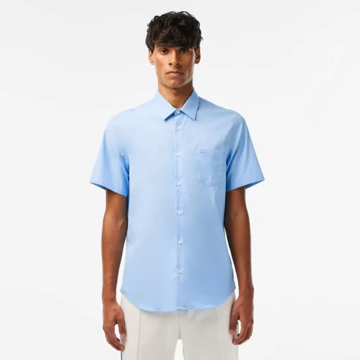 Lacoste Hemden>Herren-Hemd Aus Baumwolle Pastellblau Hbp