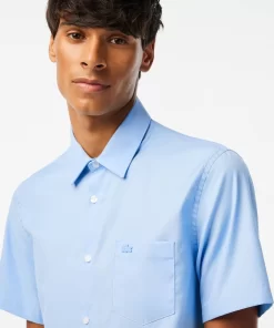 Lacoste Hemden>Herren-Hemd Aus Baumwolle Pastellblau Hbp