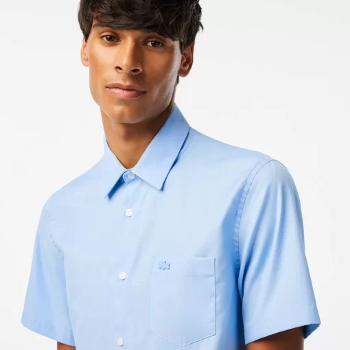 Lacoste Hemden>Herren-Hemd Aus Baumwolle Pastellblau Hbp