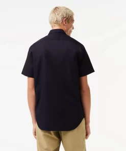 Lacoste Hemden>Herren-Hemd Aus Baumwolle Navy Blau Hde