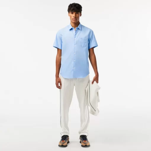 Lacoste Hemden>Herren-Hemd Aus Baumwolle Pastellblau Hbp