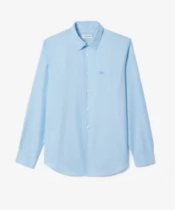 Lacoste Hemden>Herren-Hemd Aus Baumwolle Pastellblau Hbp