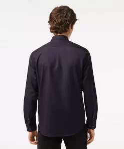 Lacoste Hemden>Herren-Hemd Aus Baumwolle Navy Blau Hde