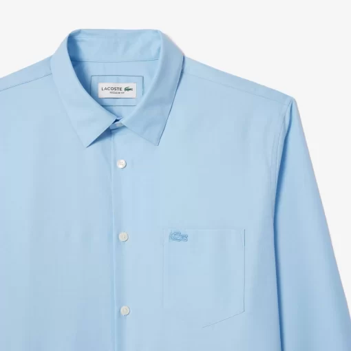 Lacoste Hemden>Herren-Hemd Aus Baumwolle Pastellblau Hbp