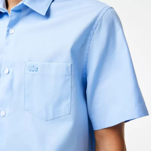 Lacoste Hemden>Herren-Hemd Aus Baumwolle Pastellblau Hbp