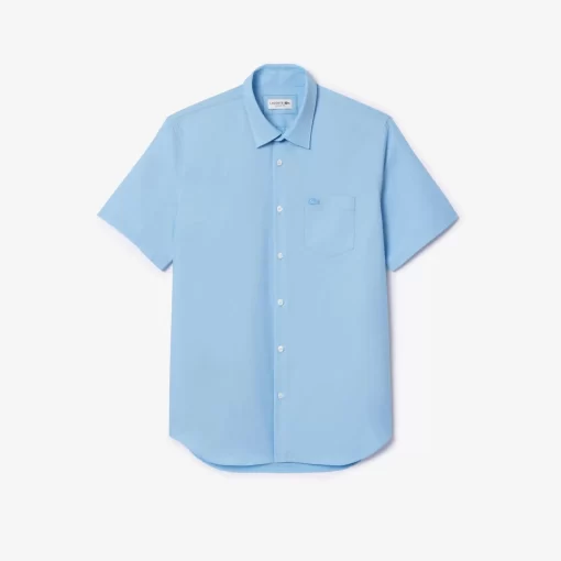 Lacoste Hemden>Herren-Hemd Aus Baumwolle Pastellblau Hbp