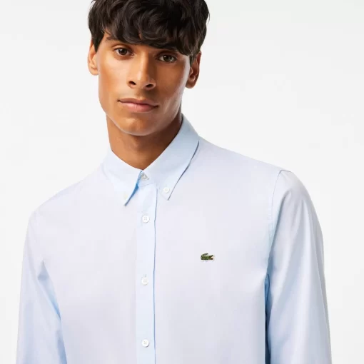 Lacoste Hemden>Herren-Hemd Aus Premium-Baumwolle Pastellblau Hbp