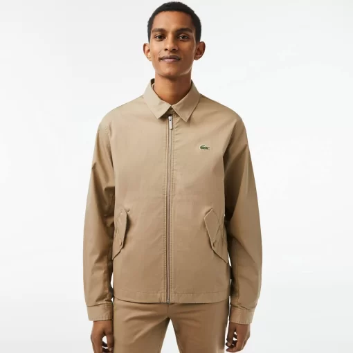 Lacoste Jacken & Mäntel>Herren-Jacke Aus Bio-Baumwoll-Gabardine Beige Cb8