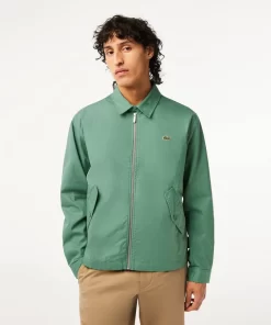 Lacoste Jacken & Mäntel>Herren-Jacke Aus Bio-Baumwoll-Gabardine Khaki Grun Kx5