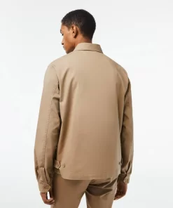 Lacoste Jacken & Mäntel>Herren-Jacke Aus Bio-Baumwoll-Gabardine Beige Cb8