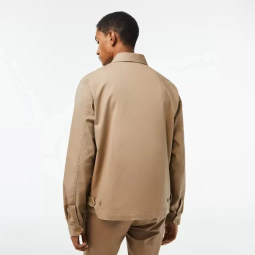 Lacoste Jacken & Mäntel>Herren-Jacke Aus Bio-Baumwoll-Gabardine Beige Cb8