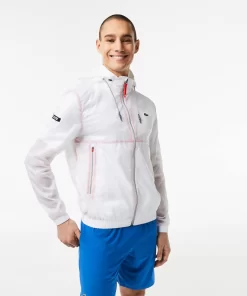 Lacoste Tennis>Herren-Jacke Tennis X Novak Djokovic Weis 001