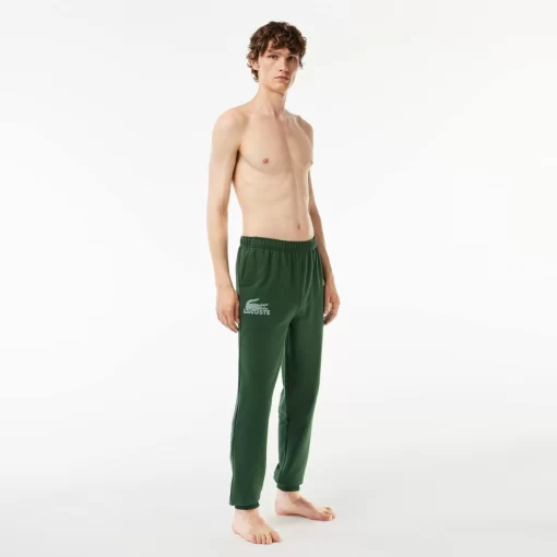 Lacoste Unterwäsche & Loungewear>Herren-Jogginghosen Aus Baumwoll-Fleece-Mischung Dunkelgrun / Grun Riv