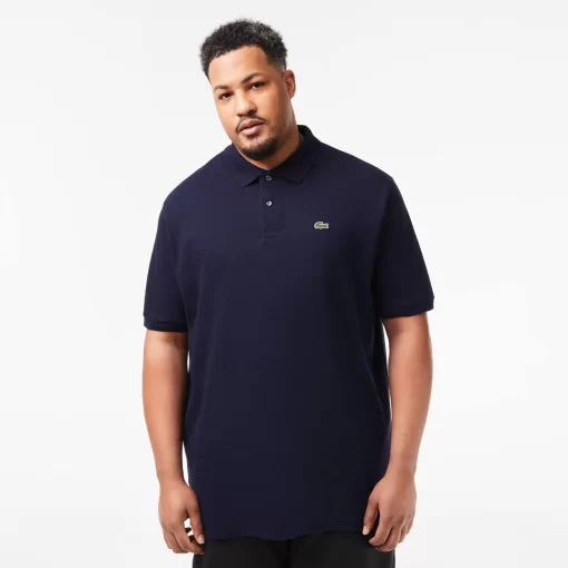 Lacoste Poloshirts>Herren-Poloshirt Aus Baumwoll-Petit-Pique Ubergrose Gros Navy Blau 166