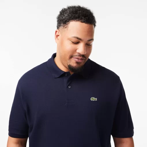 Lacoste Poloshirts>Herren-Poloshirt Aus Baumwoll-Petit-Pique Ubergrose Gros Navy Blau 166