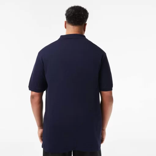 Lacoste Poloshirts>Herren-Poloshirt Aus Baumwoll-Petit-Pique Ubergrose Gros Navy Blau 166