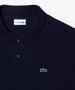 Lacoste Poloshirts>Herren-Poloshirt Aus Baumwoll-Petit-Pique Ubergrose Gros Navy Blau 166