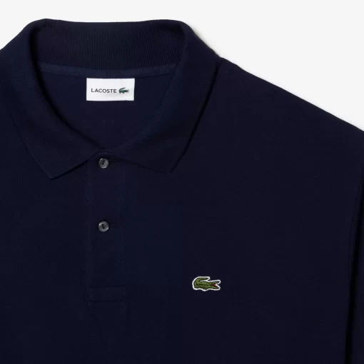 Lacoste Poloshirts>Herren-Poloshirt Aus Baumwoll-Petit-Pique Ubergrose Gros Navy Blau 166