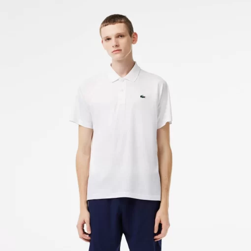 Lacoste Tennis>Herren-Poloshirt Bedruckt Tennis X Novak Djokovic Fan Version Weis 800