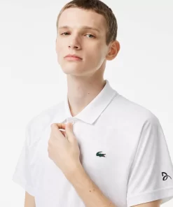 Lacoste Tennis>Herren-Poloshirt Bedruckt Tennis X Novak Djokovic Fan Version Weis 800