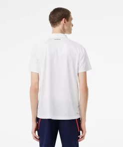 Lacoste Tennis>Herren-Poloshirt Bedruckt Tennis X Novak Djokovic Fan Version Weis 800