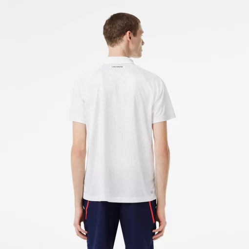 Lacoste Tennis>Herren-Poloshirt Bedruckt Tennis X Novak Djokovic Fan Version Weis 800