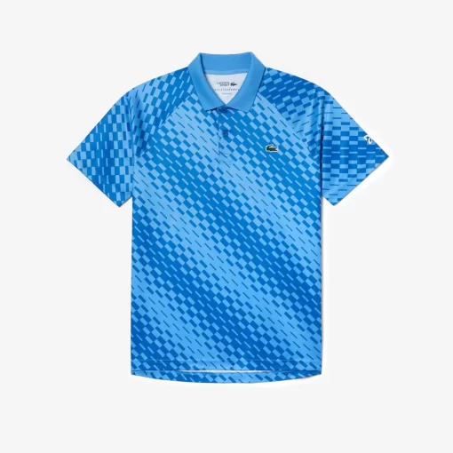 Lacoste Tennis>Herren-Poloshirt Bedruckt Tennis X Novak Djokovic Fan Version Blau Yiq