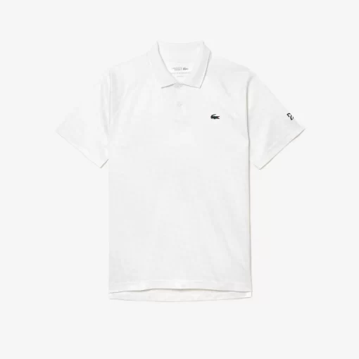 Lacoste Tennis>Herren-Poloshirt Bedruckt Tennis X Novak Djokovic Fan Version Weis 800