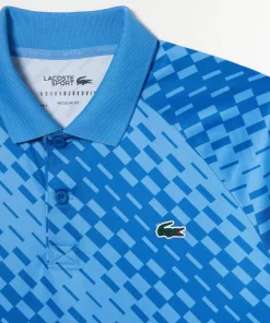 Lacoste Tennis>Herren-Poloshirt Bedruckt Tennis X Novak Djokovic Fan Version Blau Yiq